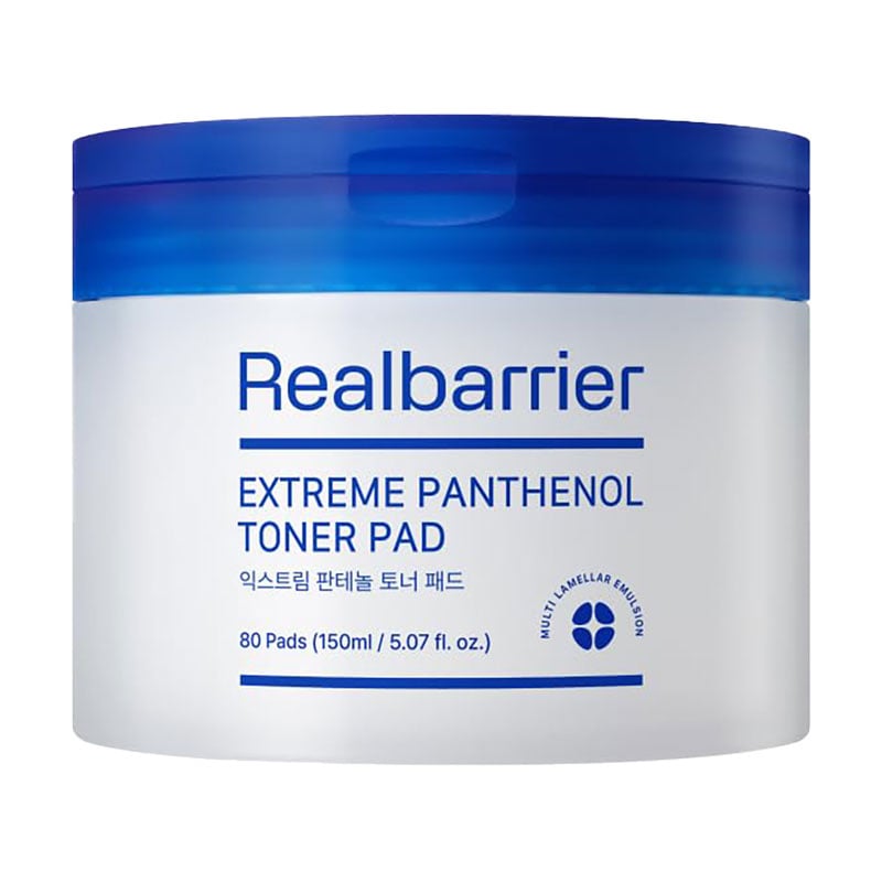 Зволожувальні тонер-педи для обличчя Real Barrier Extreme Panthenol Toner Pad з пaнтeнoлoм, 150 мл, 80 шт